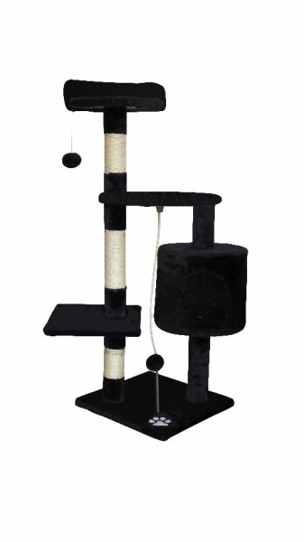 Kratzbaum MONTREAL Schwarz - 67 x 55 x 117 cm